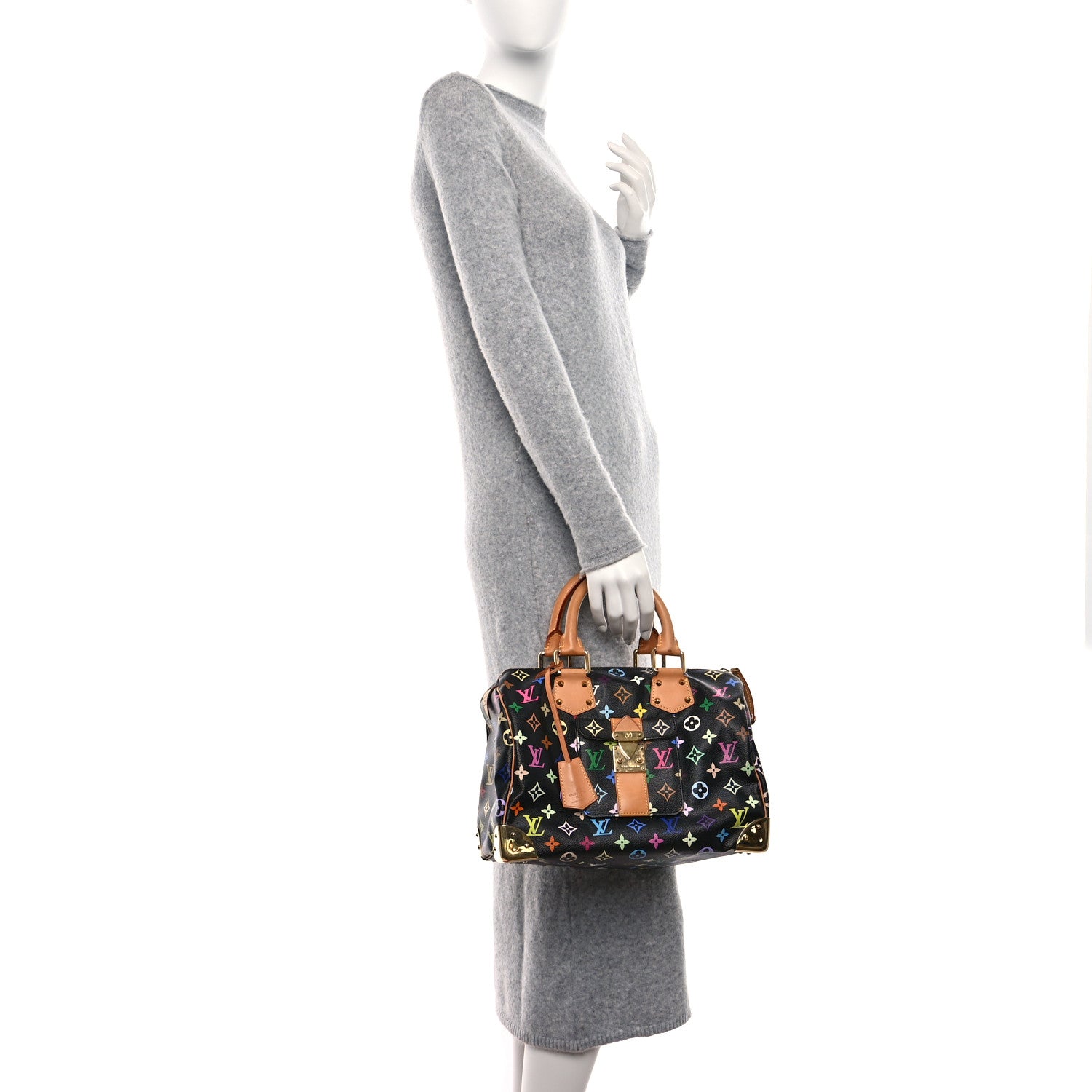 Louis Vuitton Monogram Multicolor Speedy 30 Black 3 of 8