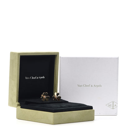 Van Cleef & Arpels 18K Yellow Gold Diamond Small Frivole Earrings 6 of 6