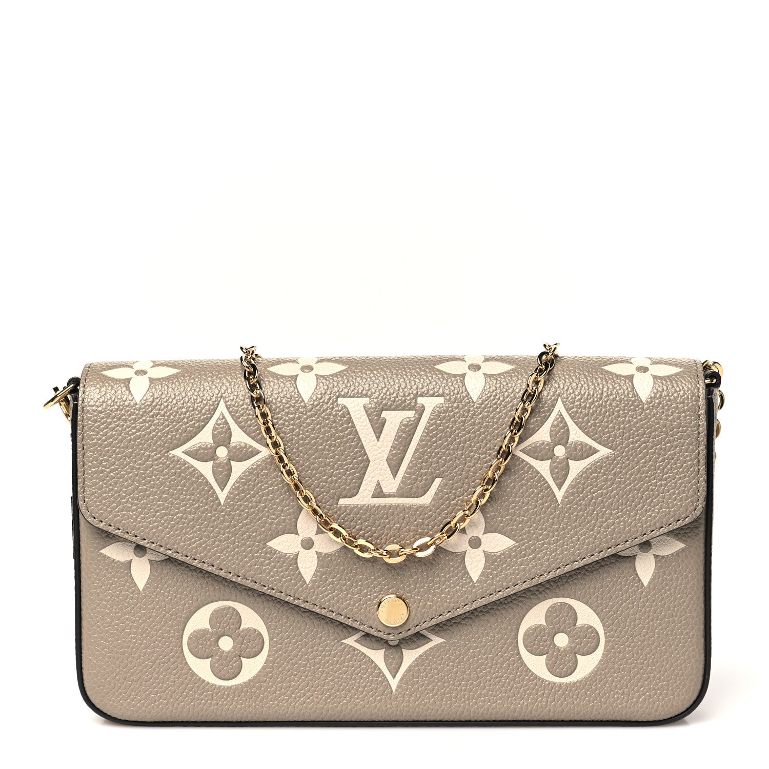 Louis Vuitton Empreinte Monogram Giant Felicie Pochette Tourterelle Creme 1 of 10