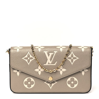 Louis Vuitton Empreinte Monogram Giant Felicie Pochette Tourterelle Creme 1 of 10