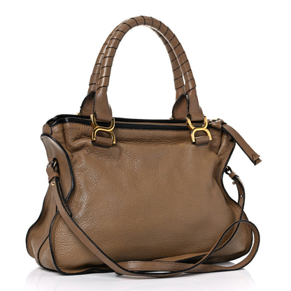 Chloe Calfskin Braided Medium Marcie Satchel Nut 3 of 28