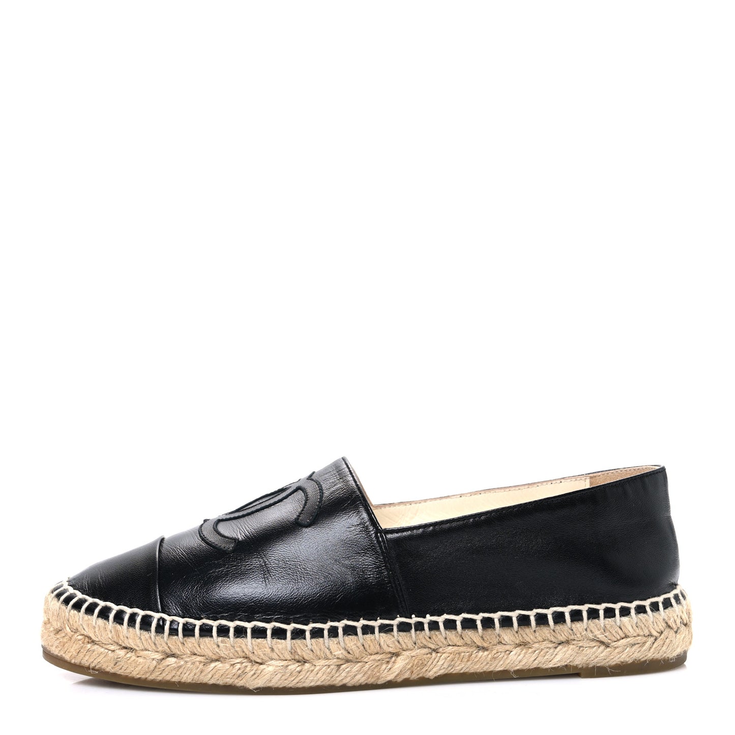Lambskin CC Espadrilles 37 Black