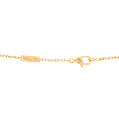 Van Cleef & Arpels 18K Yellow Gold Malachite Magic Alhambra Pendant Necklace 3 of 3