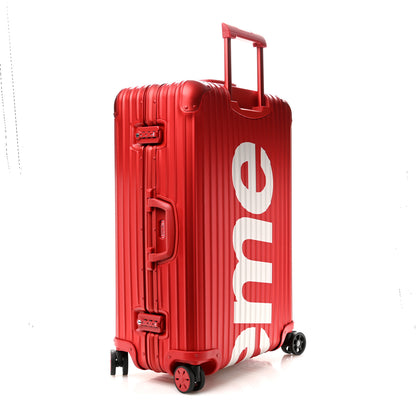Rimowa X SUPREME Matte Polycarbonate Topas Multiwheel 82L Red 2 of 9