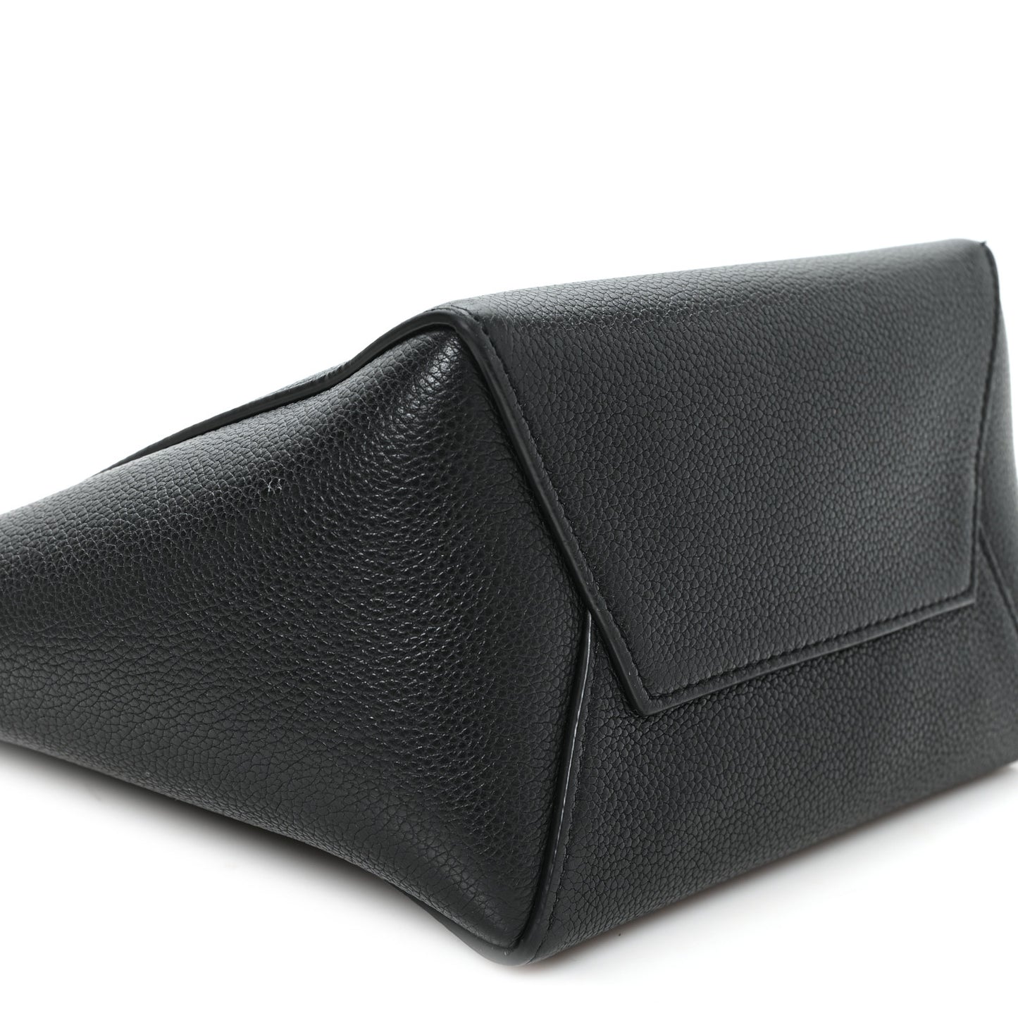 Soft Grained Calfskin Small Sangle Bucket Bag Black