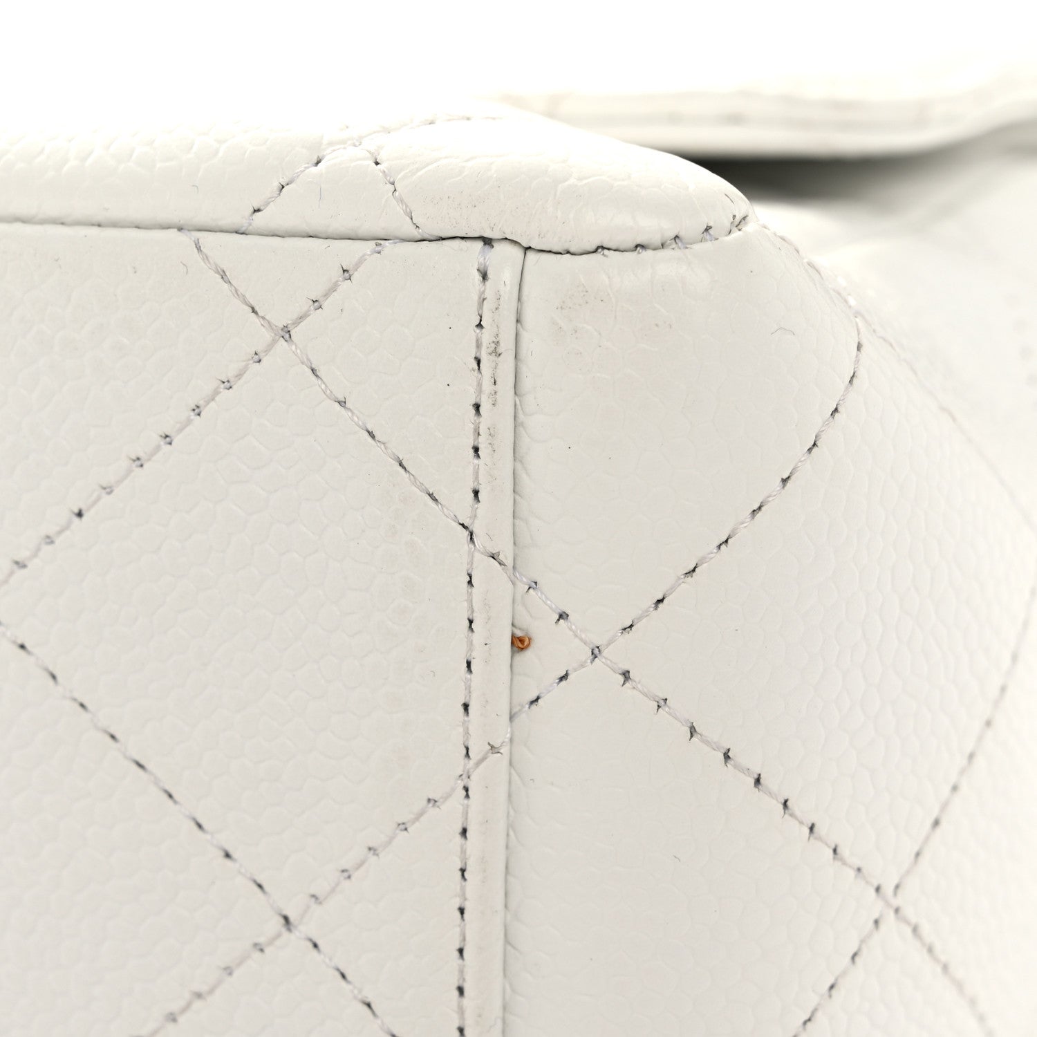Chanel Caviar Quilted Maxi Double Flap White 11 of 12