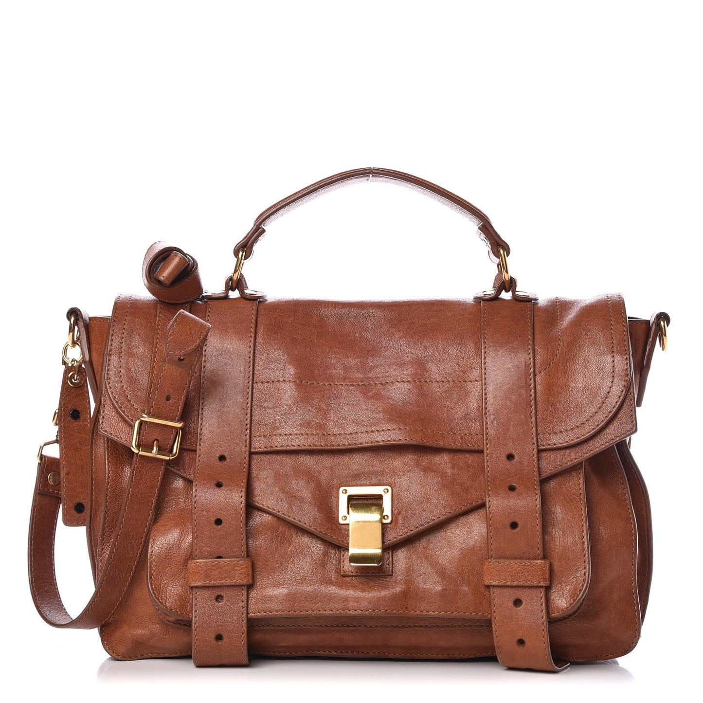 Lambskin Medium PS1 Satchel Saddle