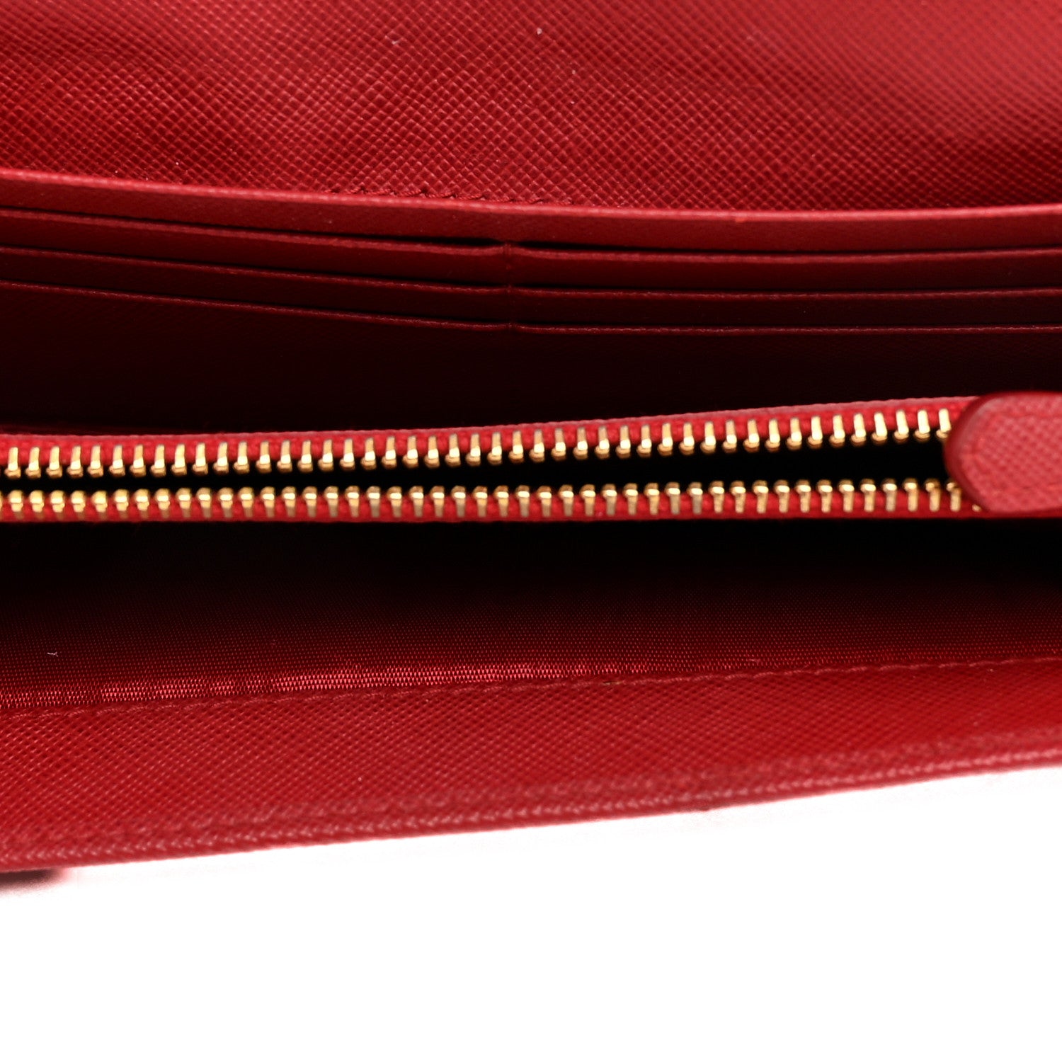 Prada Saffiano Metal Continental Flap Travel Wallet Fuoco 6 of 10