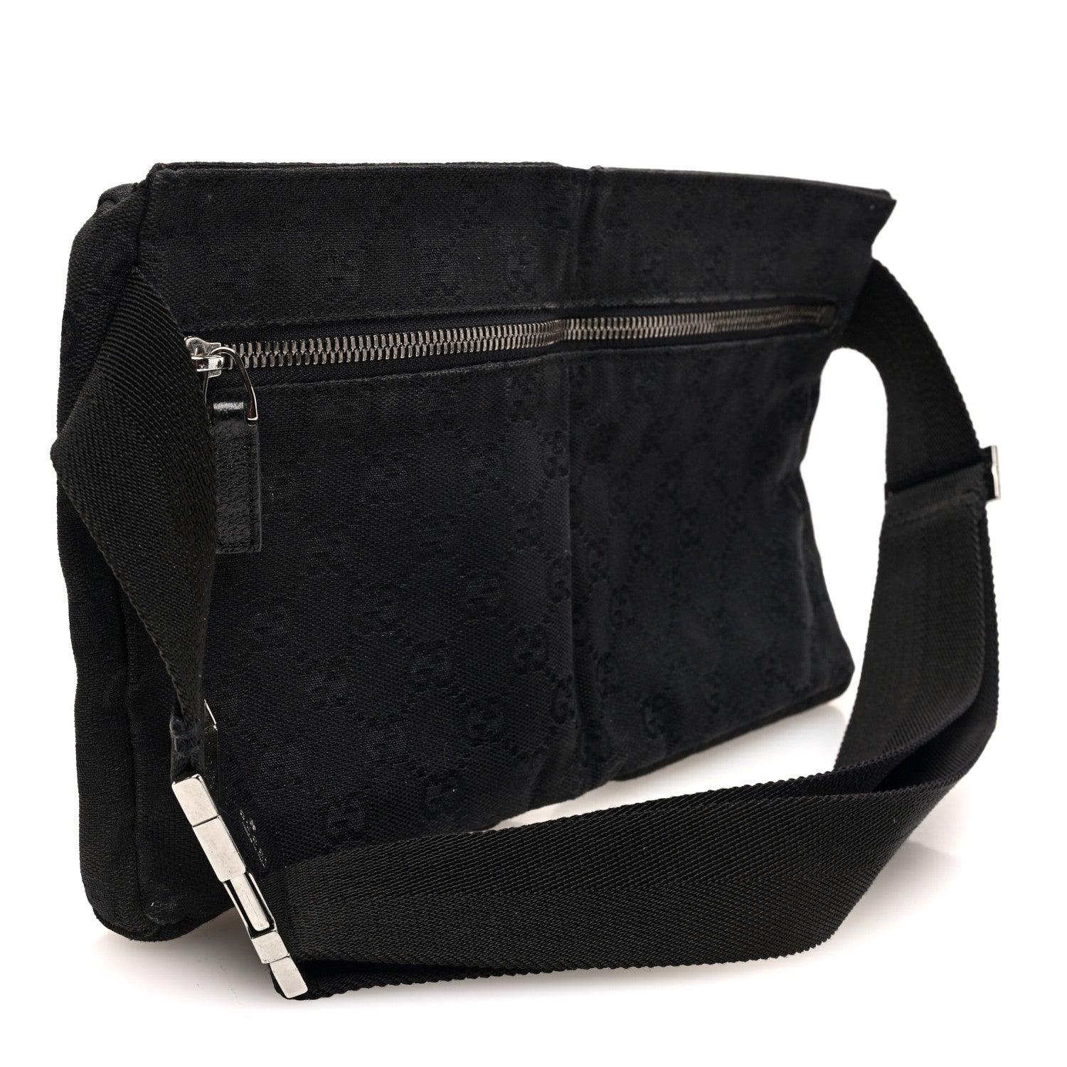Gucci GG Monogram Double Pocket Belt Bag Black 3 of 11