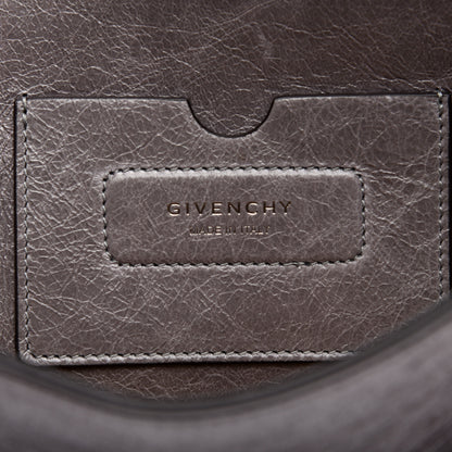 Givenchy Creased Patent Calfskin Medium ID Flap Pearl Grey 8 of 9