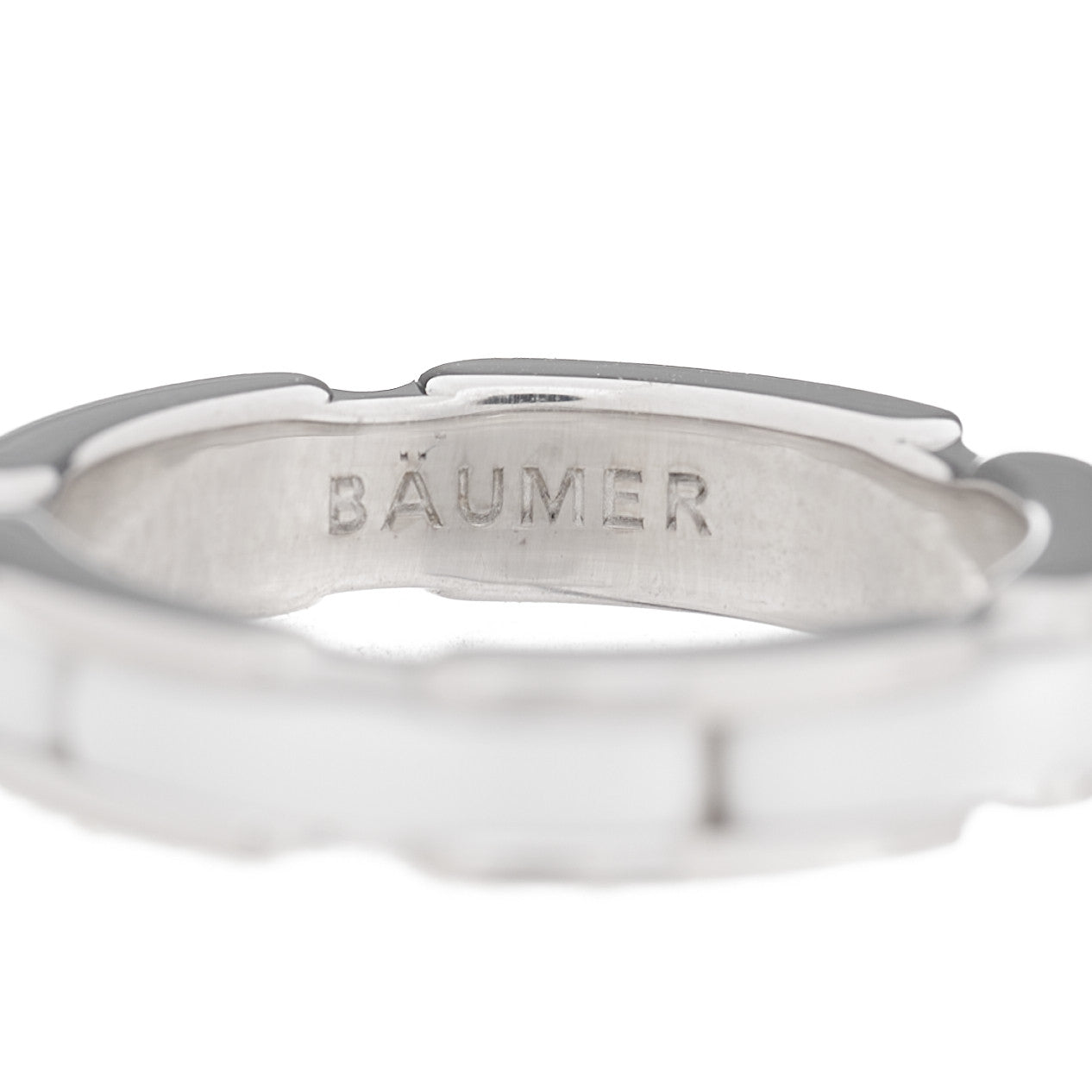 Chanel 18K White Gold Ceramic Small Ultra Ring White 50 5.25 6 of 6