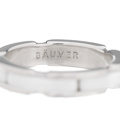 Chanel 18K White Gold Ceramic Small Ultra Ring White 50 5.25 6 of 6