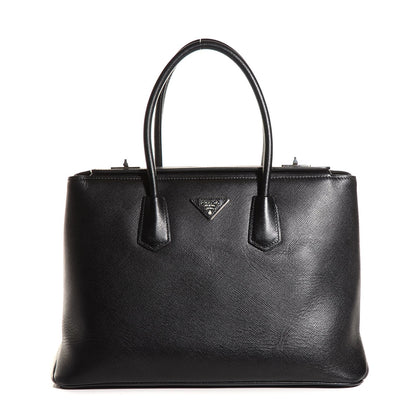 Prada Saffiano Cuir Twin Tote Nero Black 1 of 10