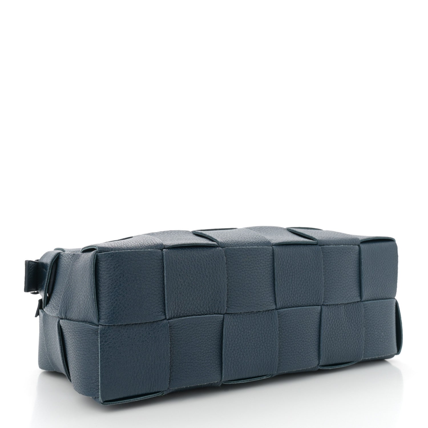 Bottega Veneta Grained Calfskin Maxi Intrecciato Brick Cassette Bag Deep Blue 4 of 11