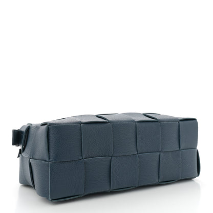 Bottega Veneta Grained Calfskin Maxi Intrecciato Brick Cassette Bag Deep Blue 4 of 11