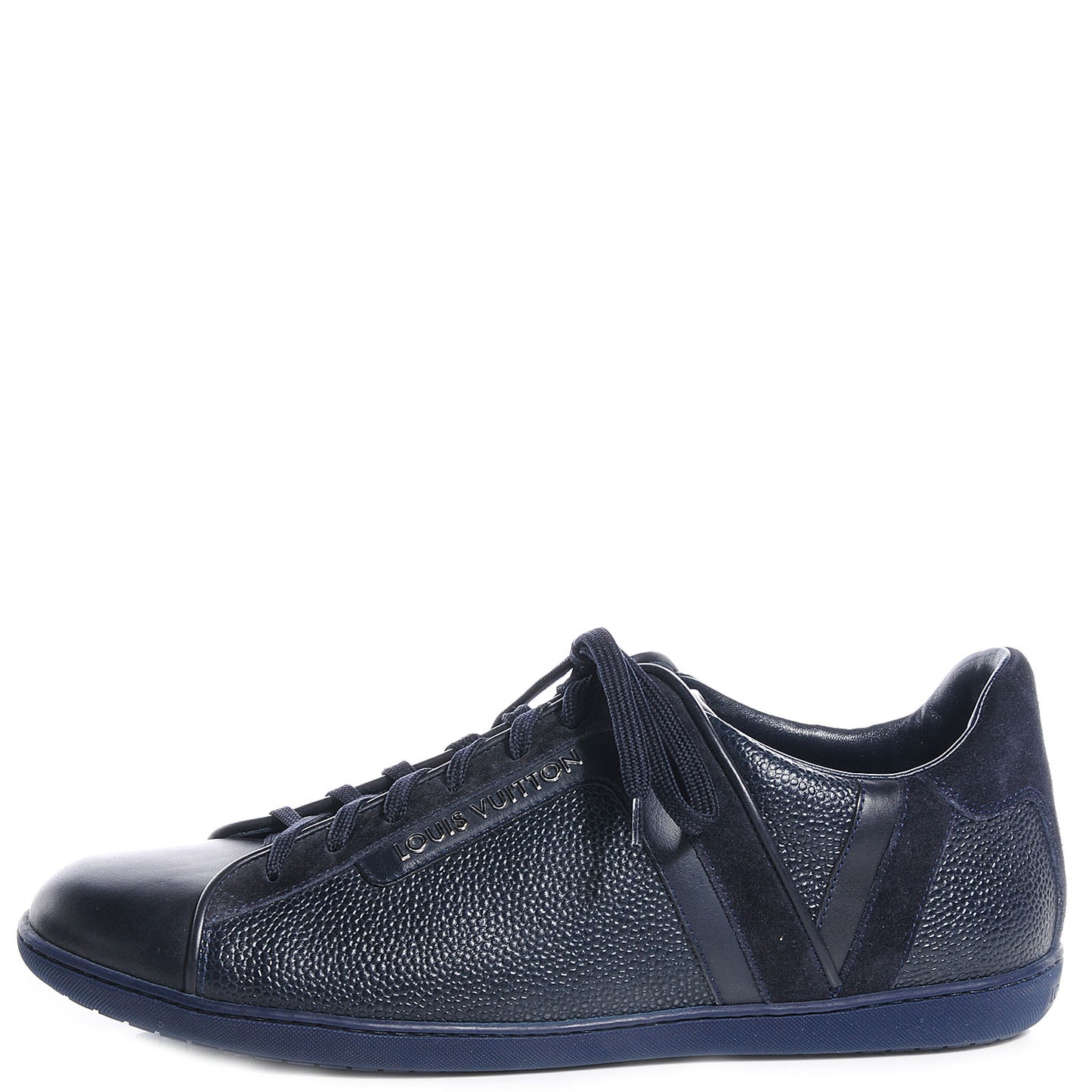 Grained Leather Twister Sneakers 38.5 Navy