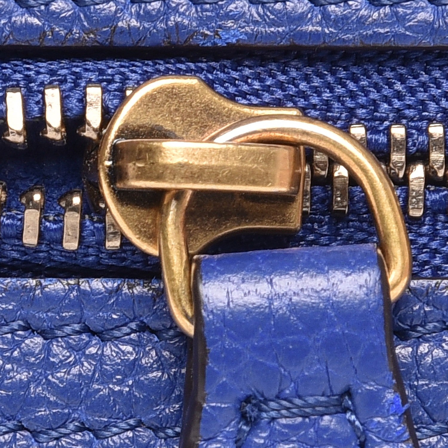 Celine Drummed Calfskin Nano Luggage Indigo 9 of 14