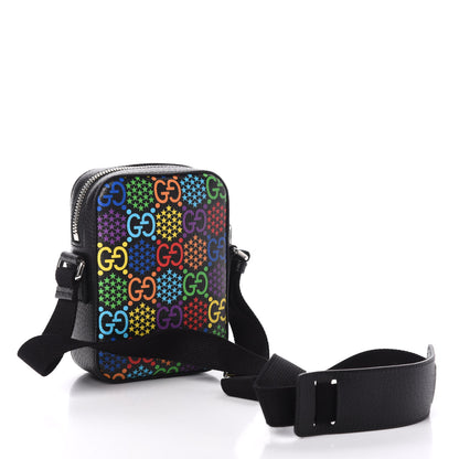 Gucci GG Supreme Monogram Psychedelic Messenger Bag Black 3 of 9
