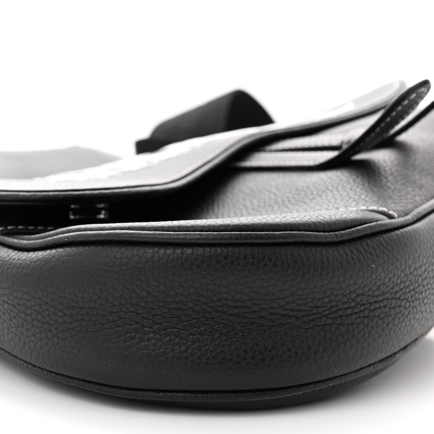 Christian Dior X PETER DOIG Grained Calfskin Saddle Bag Black 9 of 10
