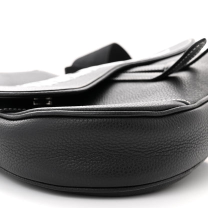 Christian Dior X PETER DOIG Grained Calfskin Saddle Bag Black 9 of 10