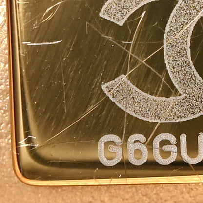 Chanel Shiny Lambskin Quilted Mini Pearl Logo Flap Black 7 of 10