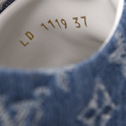 Louis Vuitton Denim Monogram Stellar Sneakers 37 Bleu Jeans Blue 10 of 12