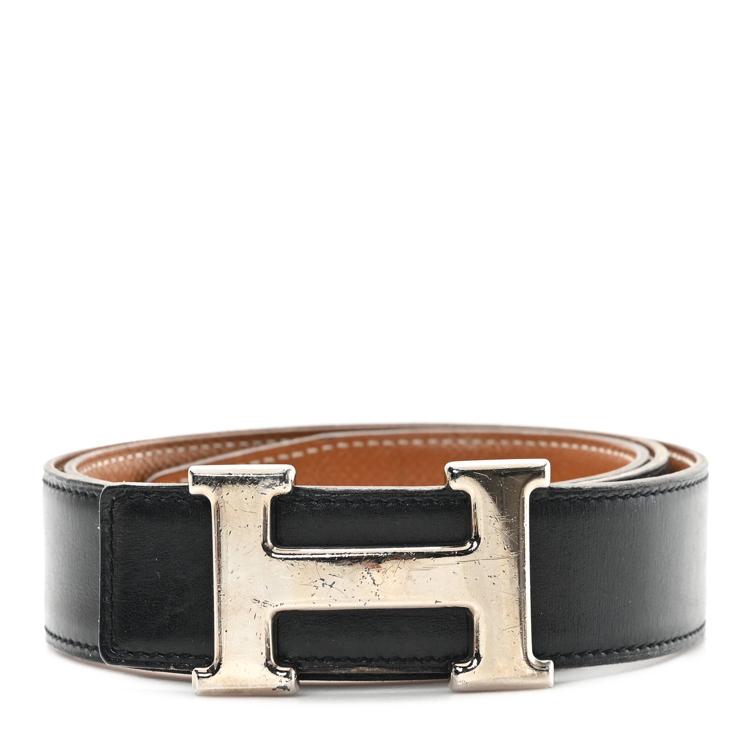 Hermes Box Courchevel 32mm H Belt 80 32 Black Gold 1784114 Hermes Box Courchevel 32mm H Belt 80 32 Black Gold 1784114