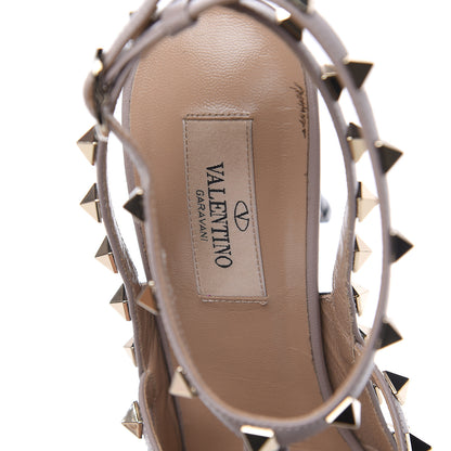 Valentino Garavani Patent Nappa Rockstud Ankle Strap 100mm Pumps 40.5 Black Poudre 7 of 11