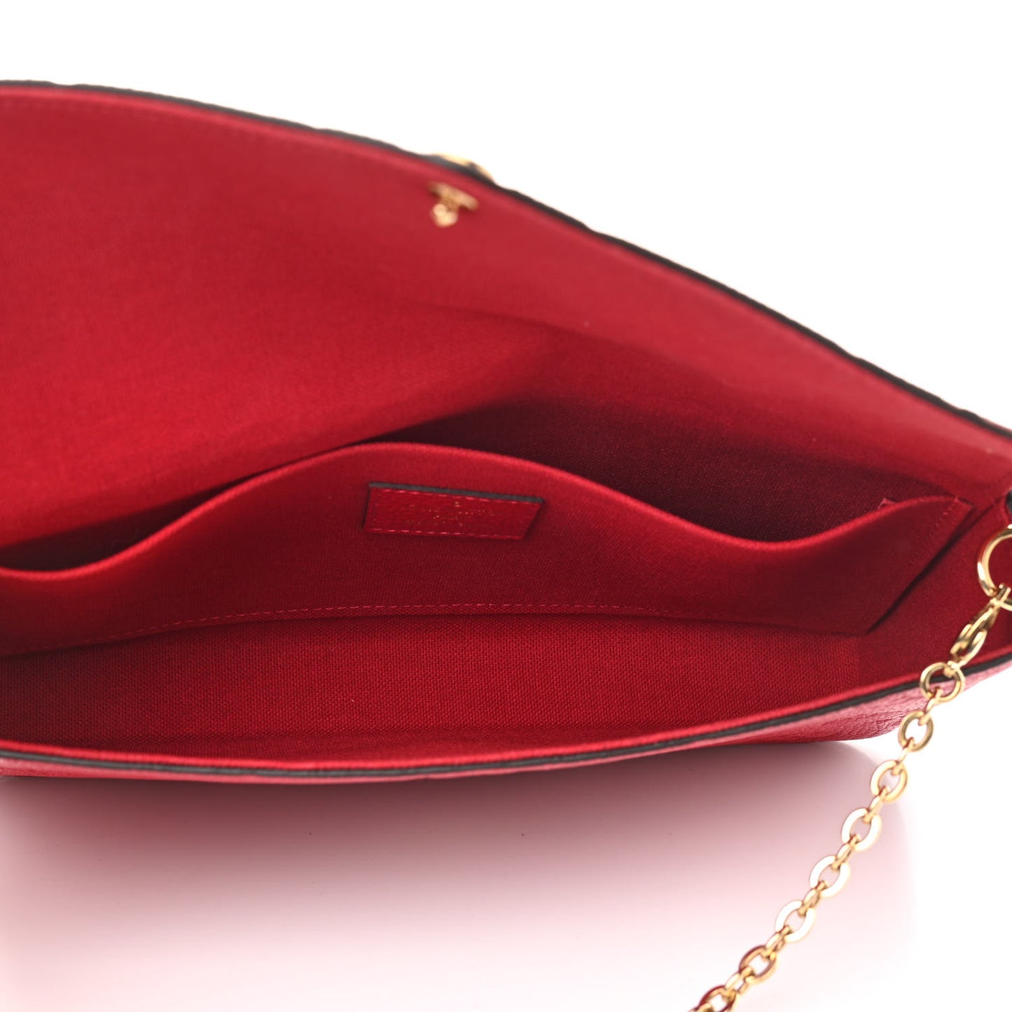 Empreinte Pochette Felicie Chain Wallet Scarlet