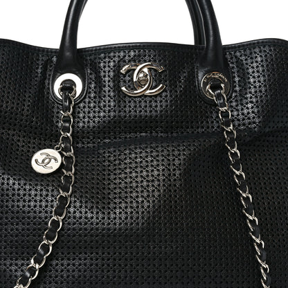 Chanel Calfskin Perforated Up In The Air Tote Black 8 of 10