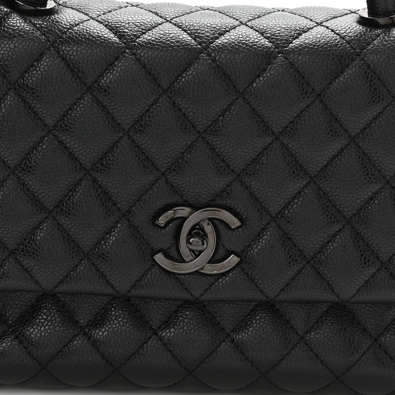 Chanel Caviar Quilted Small Coco Handle Flap So Black 8 of 11