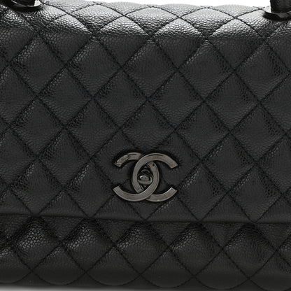 Chanel Caviar Quilted Small Coco Handle Flap So Black 8 of 11
