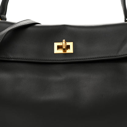 Balenciaga Natural Smooth Calfskin Medium Rodeo Top Handle Handbag Black 9 of 13