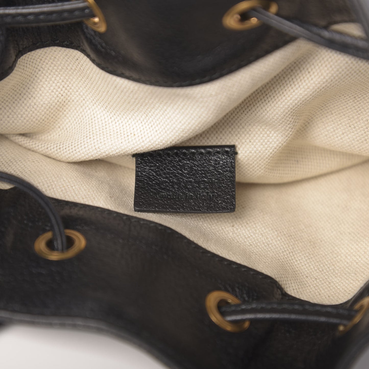 Velvet GG Monogram Web Bucket Bag Blue Beige