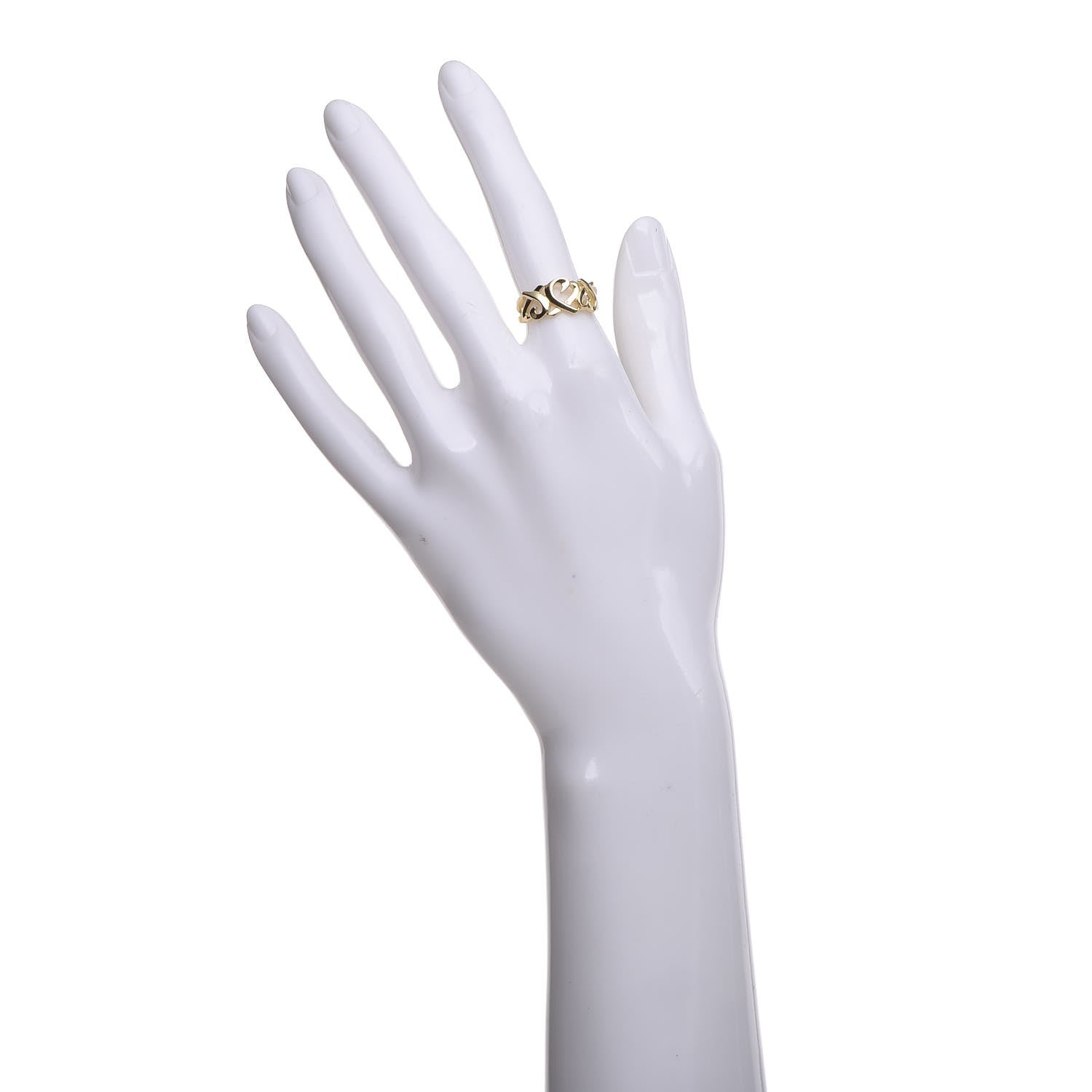 Tiffany 18K Yellow Gold Paloma Picasso Loving Heart Ring 52 6 2 of 7