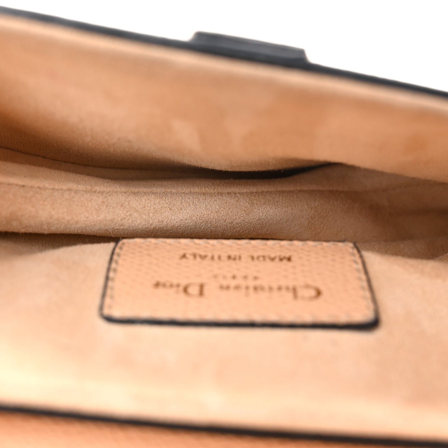 Grained Calfskin Mini Saddle Bag Beige