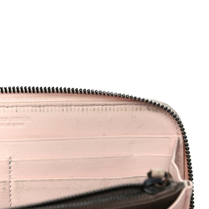 Bottega Veneta Nappa Intrecciato Zip Around Wallet Petal Pink 7 of 36