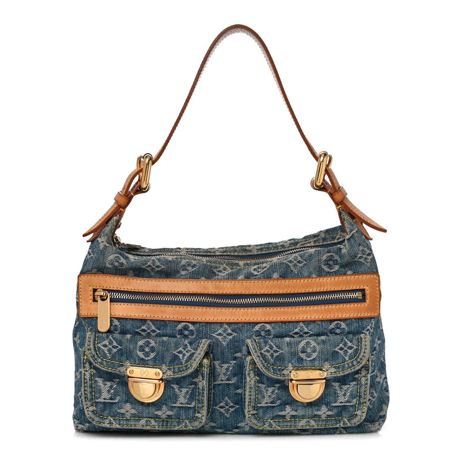 Louis Vuitton Monogram Denim Baggy PM Blue 1 of 11