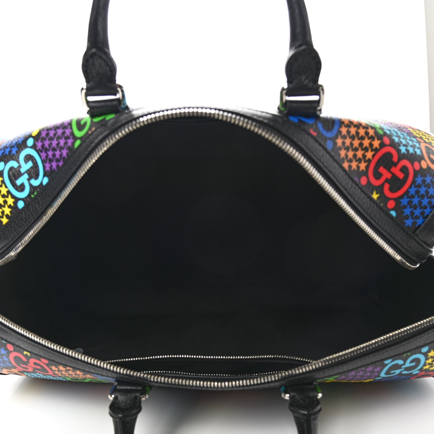 Gucci GG Supreme Monogram Psychedelic Duffle Bag Black Multicolor 5 of 9