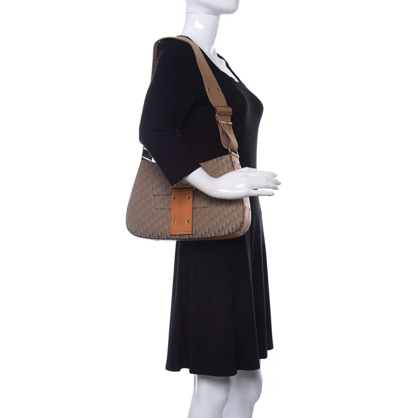 Calfskin Monogram Street Chic Large Columbus Ave Beige