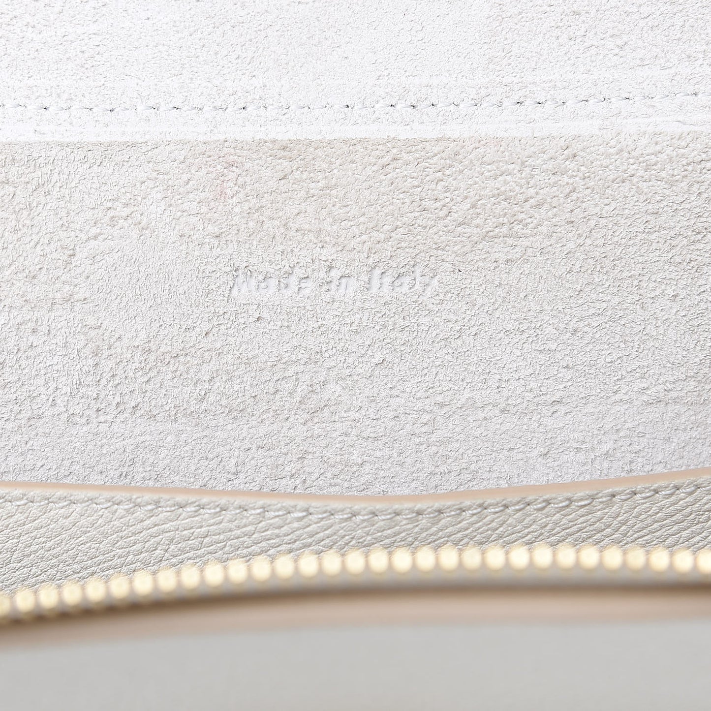 Grained Calfskin Micro Belt Bag White