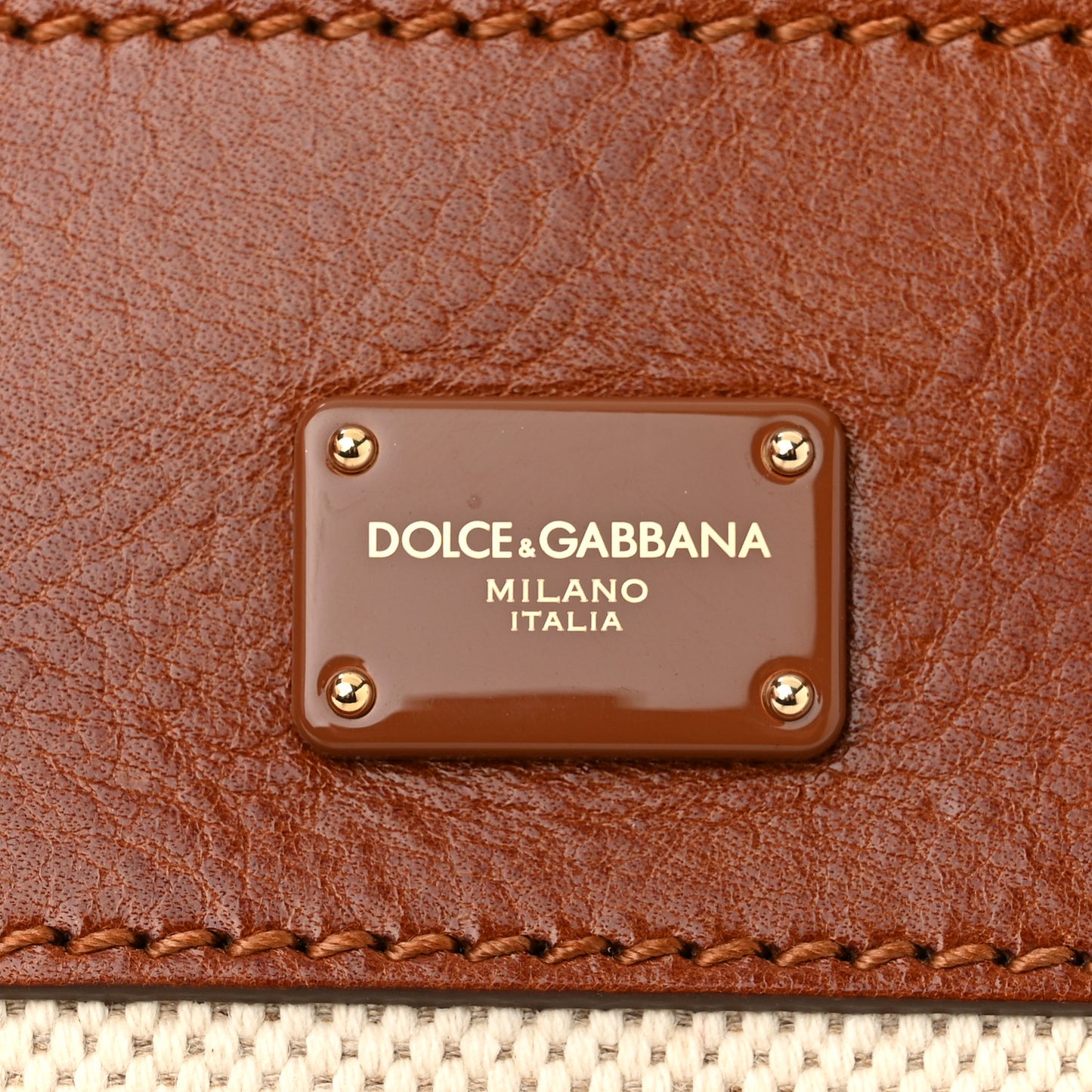 Calfskin Canvas Medium Sicily 62 Brown Beige