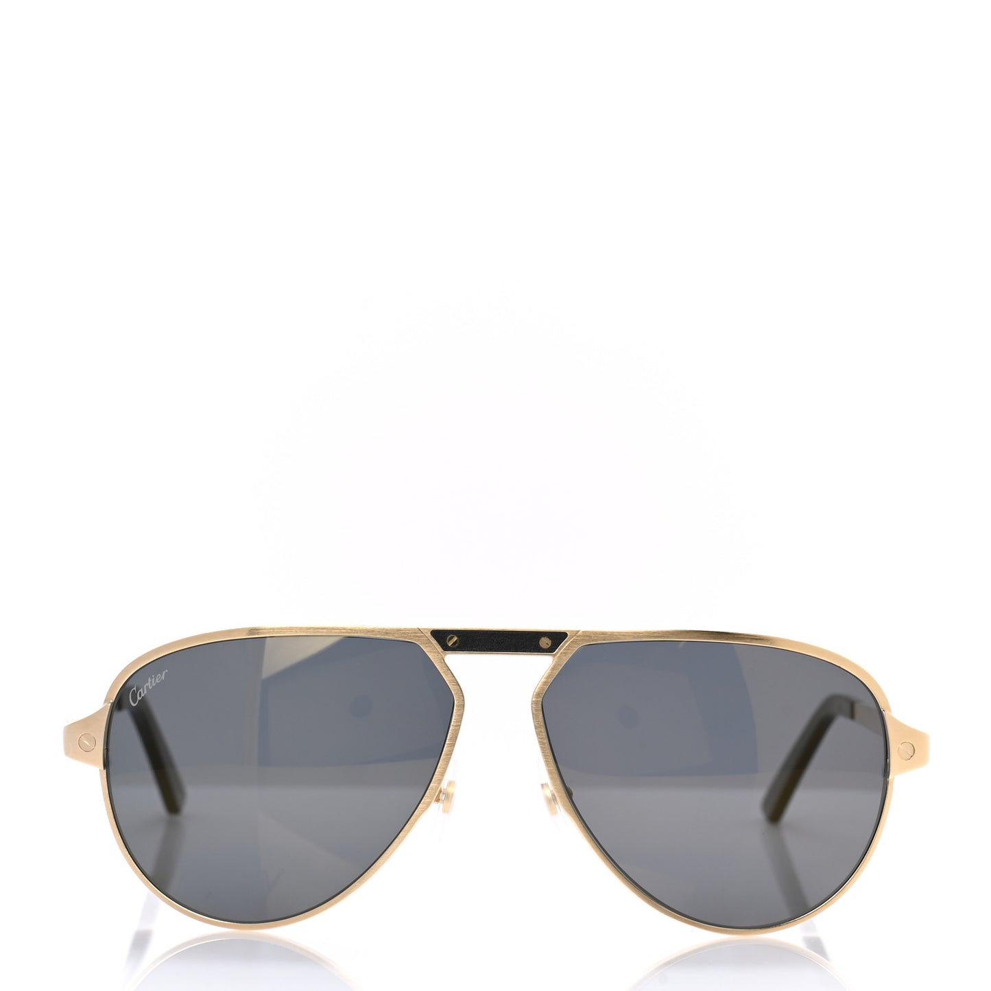 Santos de Cartier Sunglasses Gold Grey