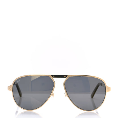 Cartier Santos de Cartier Sunglasses Gold Grey 2 of 10