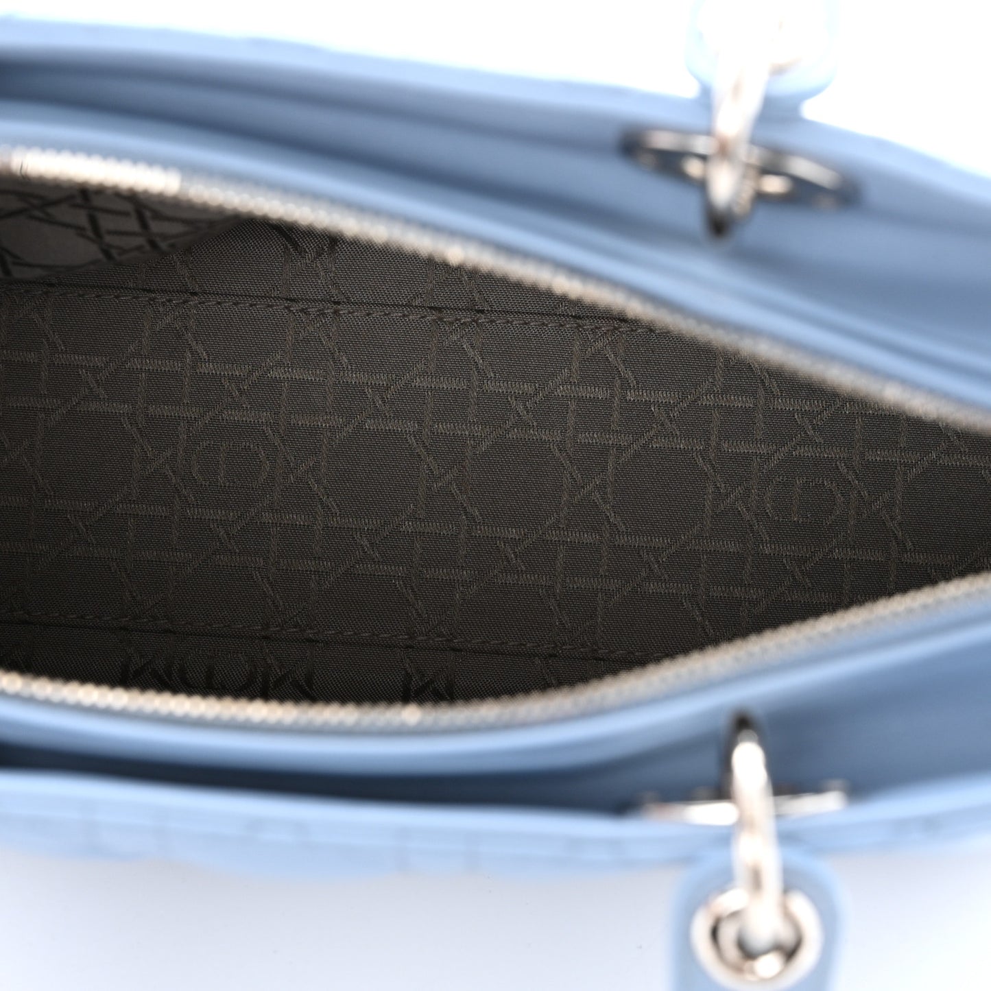 Lambskin Cannage Large Lady Dior Light Blue