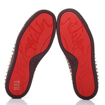 Christian Louboutin Mesh Guipure Womens Pik Boat Flats 37 Burgundy 5 of 7