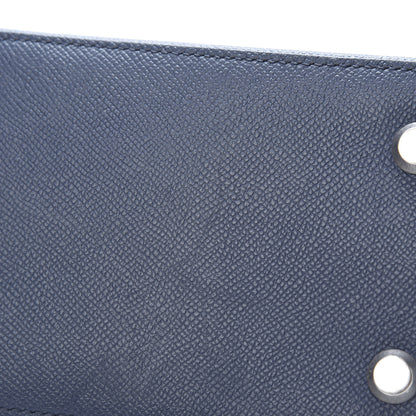 Balenciaga Signature Grained Calfskin Logo S Ville Top Handle Bag Bleu Canopee White 15 of 15