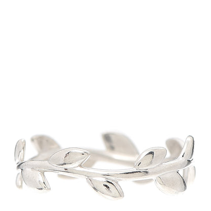 Tiffany Sterling Silver Paloma Picasso Narrow Olive Leaf Band Ring 57 8 3 of 5