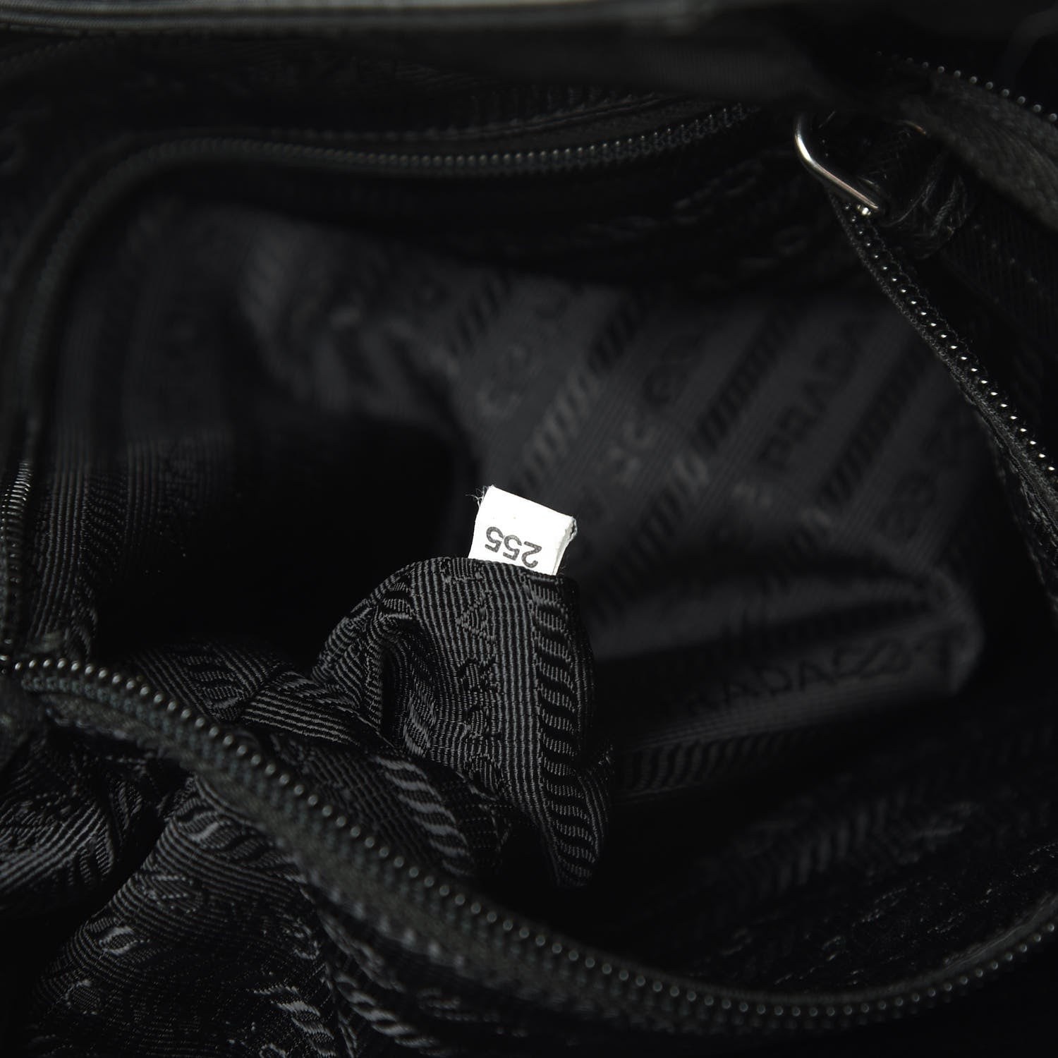 Prada Nylon New Vela Studded Tote Black Fuoco 8 of 13