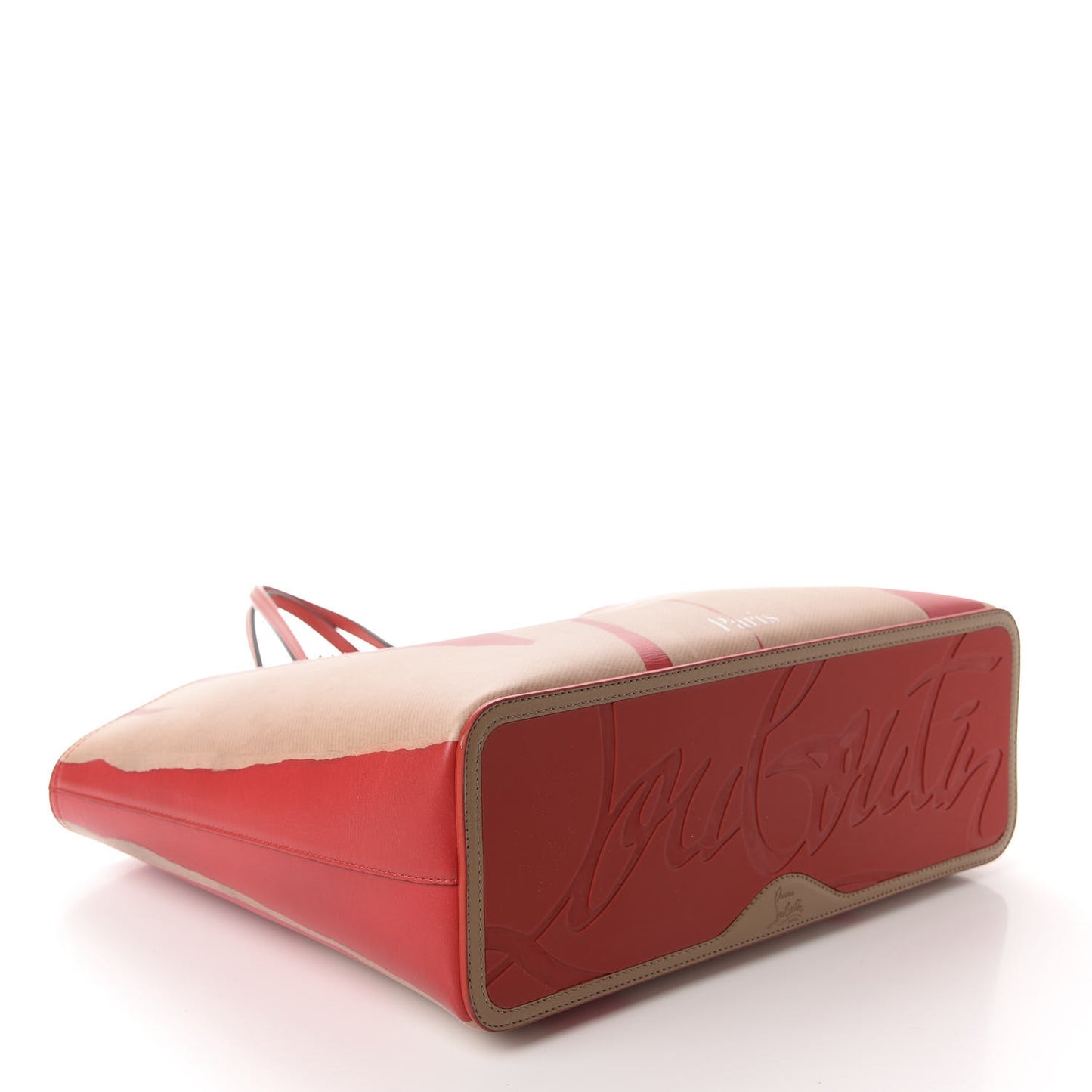 Calfskin Kraft Spikes East West Cabata Tote Kraft Red
